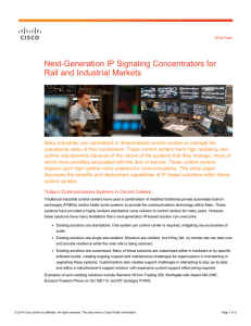 Next-Generation IP Signaling Concentrators for Rail and Industrial Markets