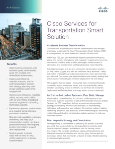 Cisco Services for Transportation Smart Solution At-A-Glance