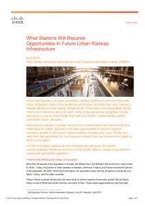 What Stations Will Become: Opportunities in Future Urban Railway Infrastructure