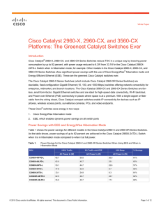 Cisco Catalyst 2960-X, 2960-CX, and 3560-CX Introduction