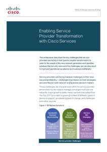 Enabling Service Provider Transformation with Cisco Services