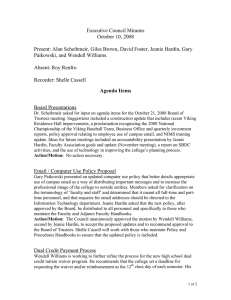 Executive Council Minutes October 10, 2008