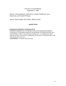 Executive Council Minutes September 4, 2009