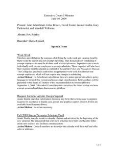 Executive Council Minutes June 16, 2009