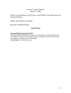 Executive Council Minutes March 27, 2009