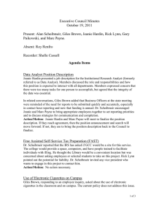 Executive Council Minutes October 19, 2011