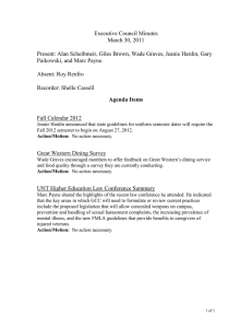 Executive Council Minutes March 30, 2011