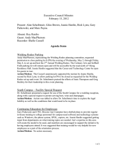 Executive Council Minutes February 15, 2012
