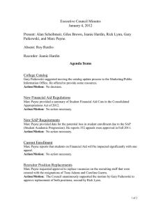 Executive Council Minutes January 4, 2012