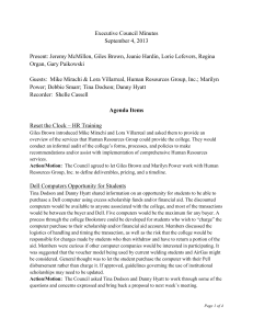 Executive Council Minutes September 4, 2013