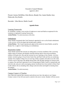 Executive Council Minutes April 25, 2013