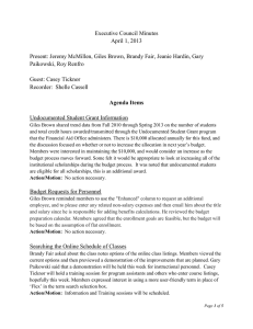 Executive Council Minutes April 1, 2013
