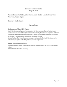 Executive Council Minutes May 21, 2014