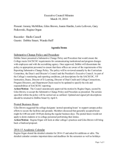 Executive Council Minutes March 19, 2014