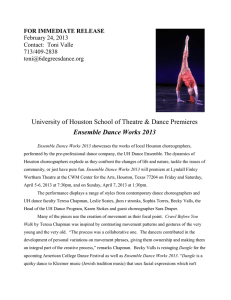 University of Houston School of Theatre &amp; Dance Premieres