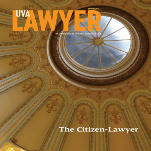The Citizen-Lawyer The UniversiTy of virginia school of law SPRING 2015