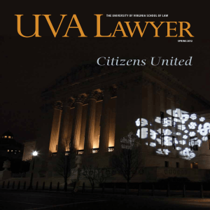 Citizens United The UniversiTy of virginia school of law Spring 2012