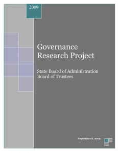 Governance Research Project 2009