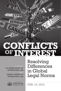 CONFLICTS INTEREST OF