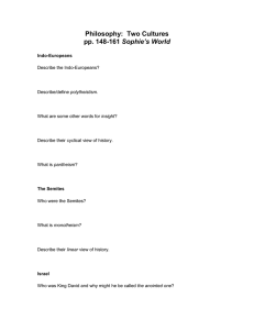 Philosophy:  Two Cultures pp. 148-161 Sophie’s World
