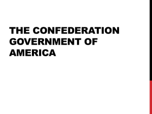 THE CONFEDERATION GOVERNMENT OF AMERICA