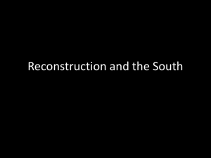 Reconstruction and the South