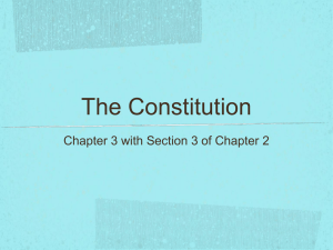 The Constitution Chapter 3 with Section 3 of Chapter 2
