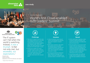 World’s first Cloud-enabled G20 Leaders’ Summit ‘ The IT system