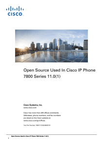 Open Source Used In Cisco IP Phone 7800 Series 11.0(1)