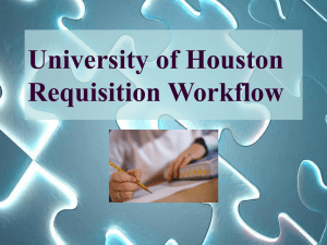 University of Houston Requisition Workflow