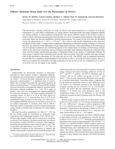 Effusive Molecular Beam Study of C H Dissociation on Pt(111)