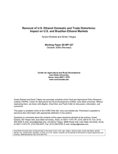 Removal of U.S. Ethanol Domestic and Trade Distortions: October 2006 (Revised)