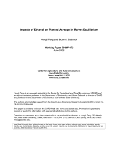 Impacts of Ethanol on Planted Acreage in Market Equilibrium June 2008