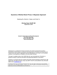 Dynamics of Biofuel Stock Prices: A Bayesian Approach September 2009