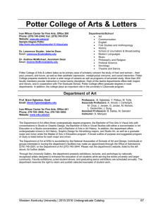 Potter College of Arts &amp; Letters