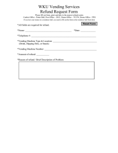 WKU Vending Services Refund Request Form