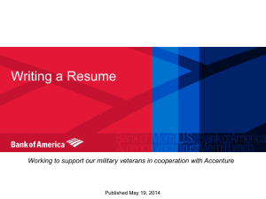 Writing a Resume Published May 19, 2014