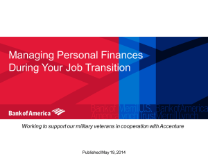 Managing Personal Finances During Your Job Transition Published May 19, 2014
