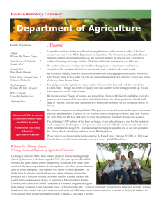 Department of Agriculture Alumni,  Western Kentucky University