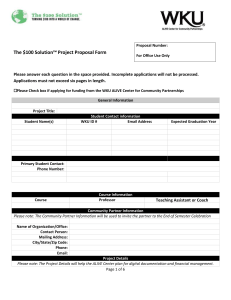The $100 Solution™ Project Proposal Form