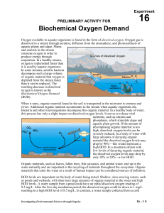 16 Biochemical Oxygen Demand Experiment