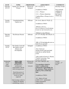 DATE TOPIC PROFESSOR ASSIGNMENT