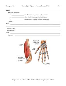 Emergency Care Chapter Eight – Injuries to Muscles, Bones, and Joints