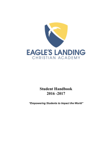 Student Handbook 2016 -2017 “Empowering Students to Impact the World”