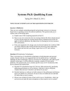Systems Ph.D. Qualifying Exam  Spring 2011 (March 22, 2011)