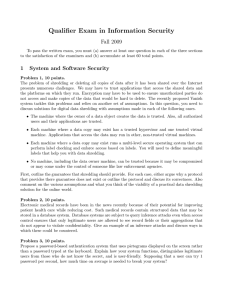 Qualifier Exam in Information Security Fall 2009