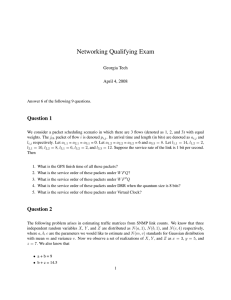Networking Qualifying Exam Question 1 Georgia Tech April 4, 2008