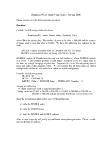 Database Ph.D. Qualifying Exam – Spring 2006