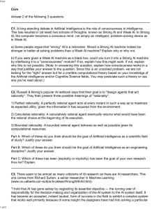 Core C1.  Answer 2 of the following 3 questions.