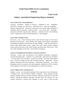 Tamil Nadu Public Service Commission Syllabus Code No.164 Subject: Agricultural Engineering (Degree standard)